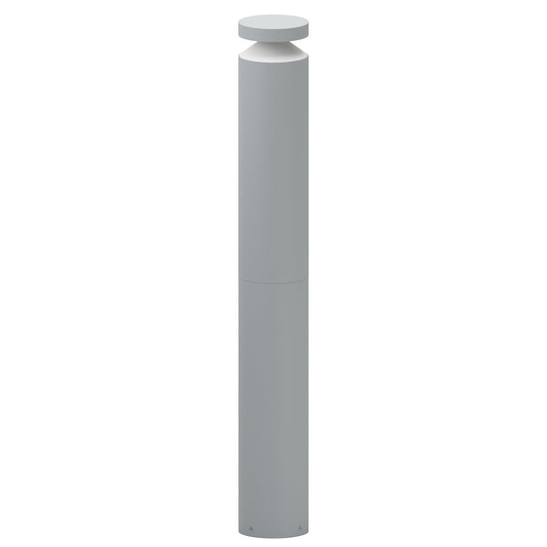 Melzo LED IP44 Outdoor Post Light in Silver