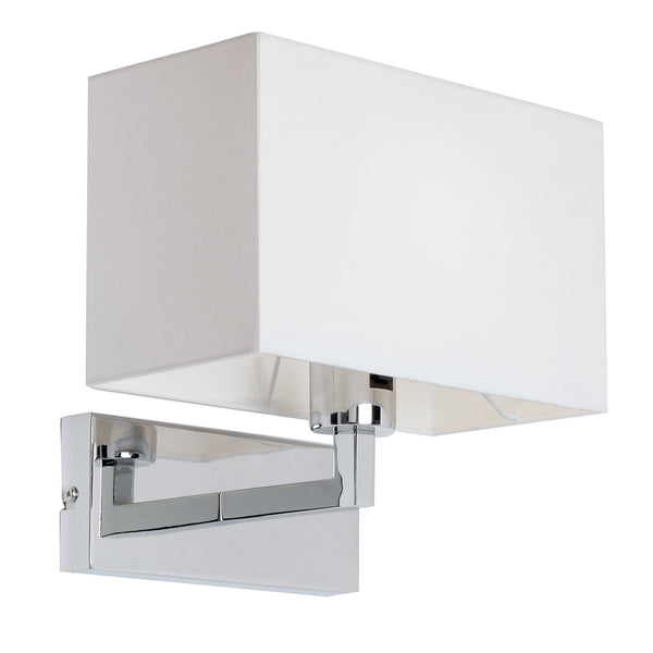 Piccolo Wall Light in Polished Chrome Plate with White Shade