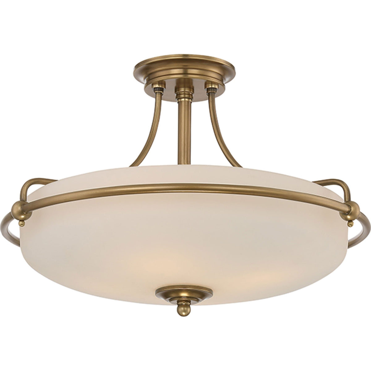 Griffin Four Light Semi-Flush in Weathered Brass