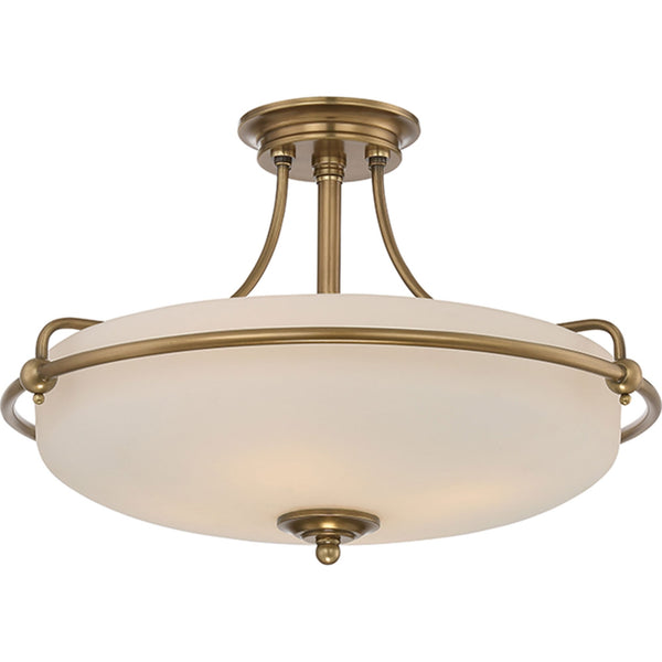 Griffin Four Light Semi-Flush in Weathered Brass