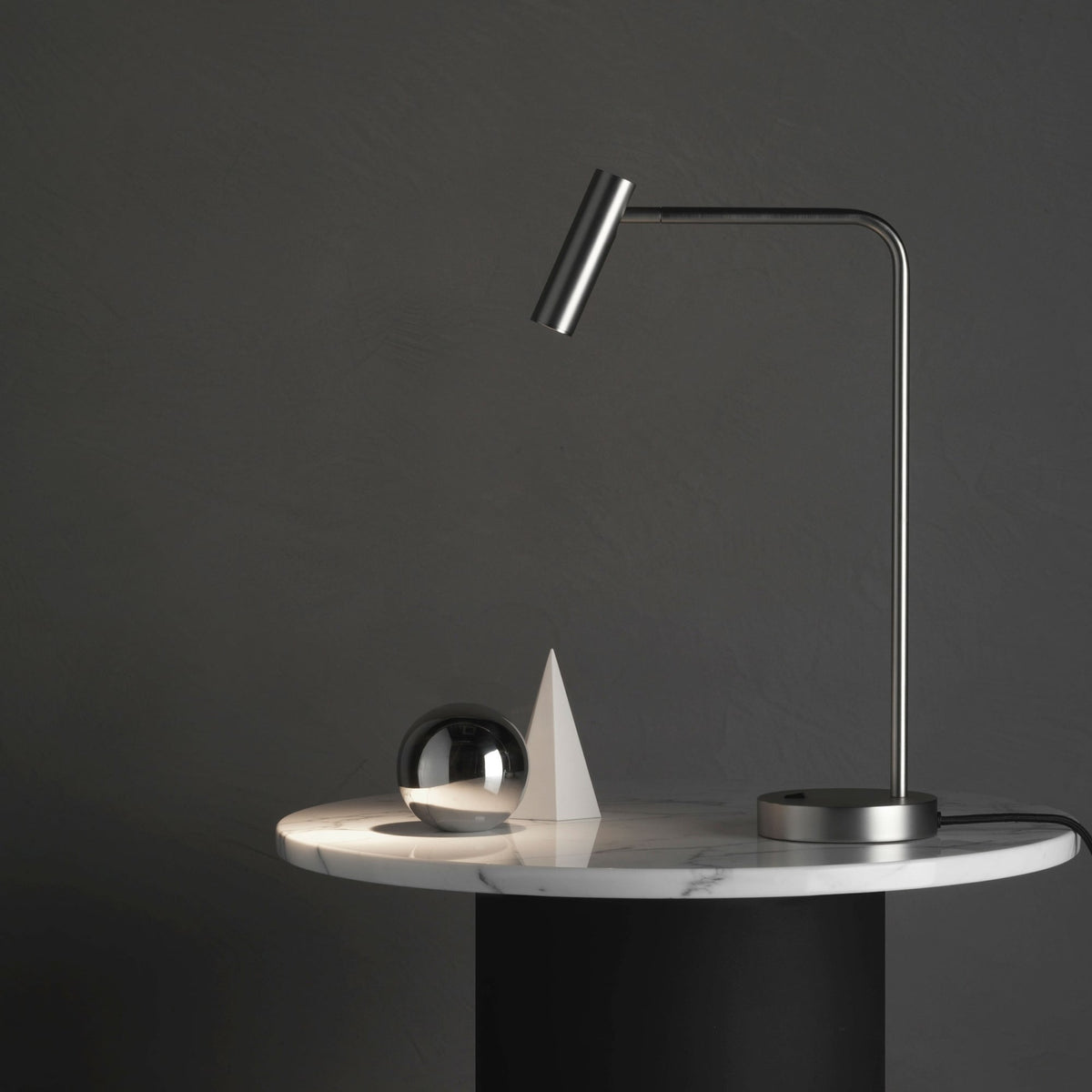 Enna LED Desk Lamp in Matt Nickel