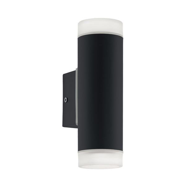 Riga LED Exterior Up and Down Wall Light in Black
