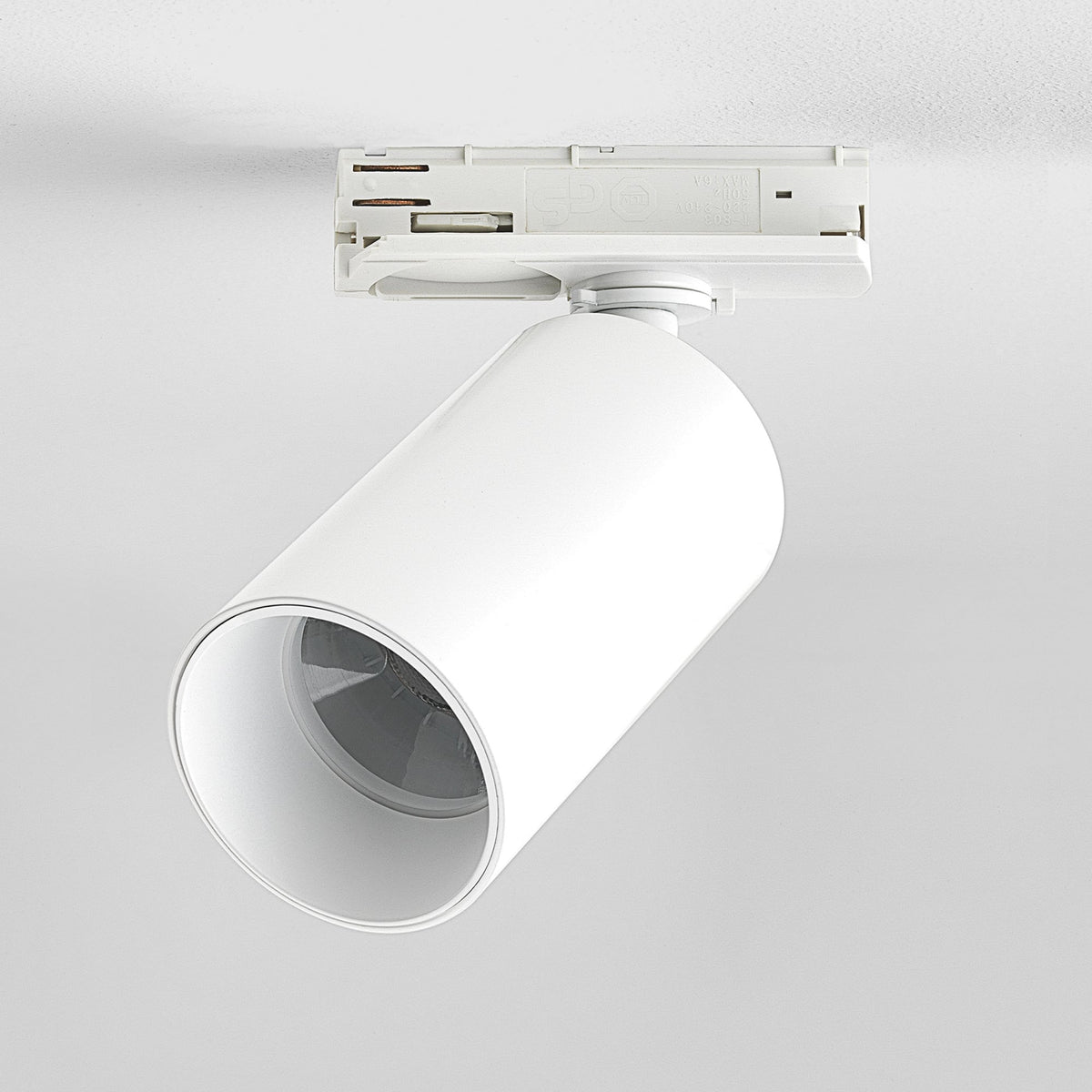 Can 50 Matt White LED Track Spotlight