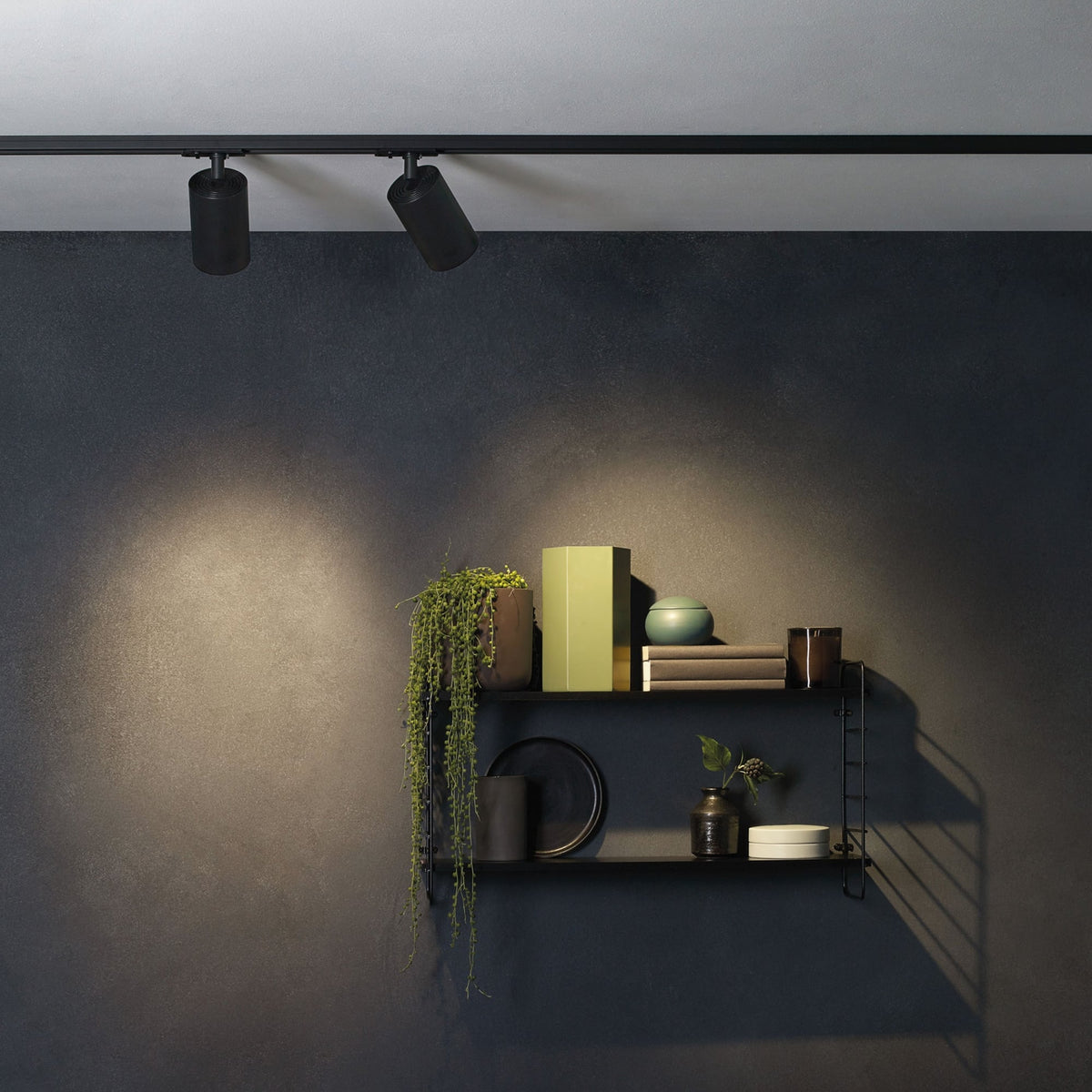 Can 75 Matt Black LED Track Spotlight