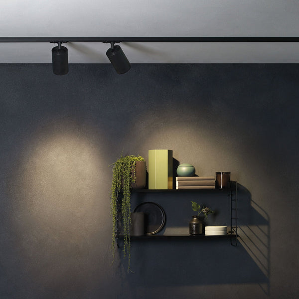 Can 75 Matt Black LED Track Spotlight