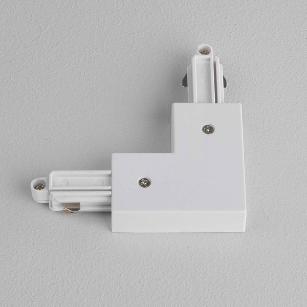 Track Lighting Right Connector in White