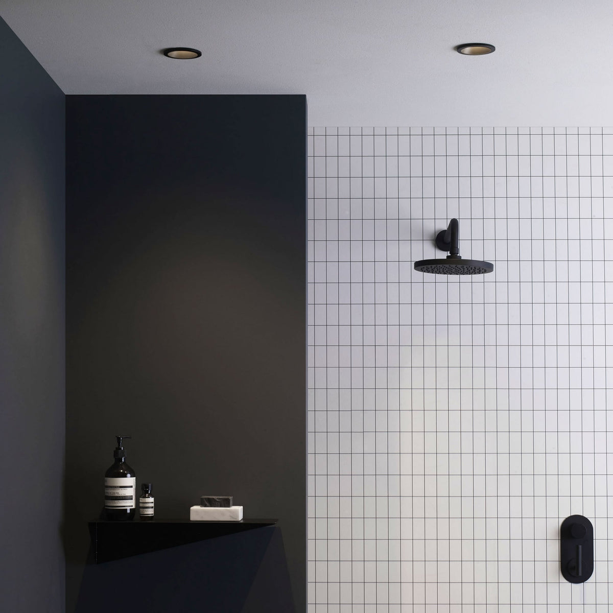 Minima 230v IP65 Recessed Downlight in Matt Black