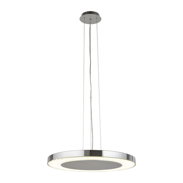 Lexi LED 50cm Chrome Disc Ceiling Pendant Light