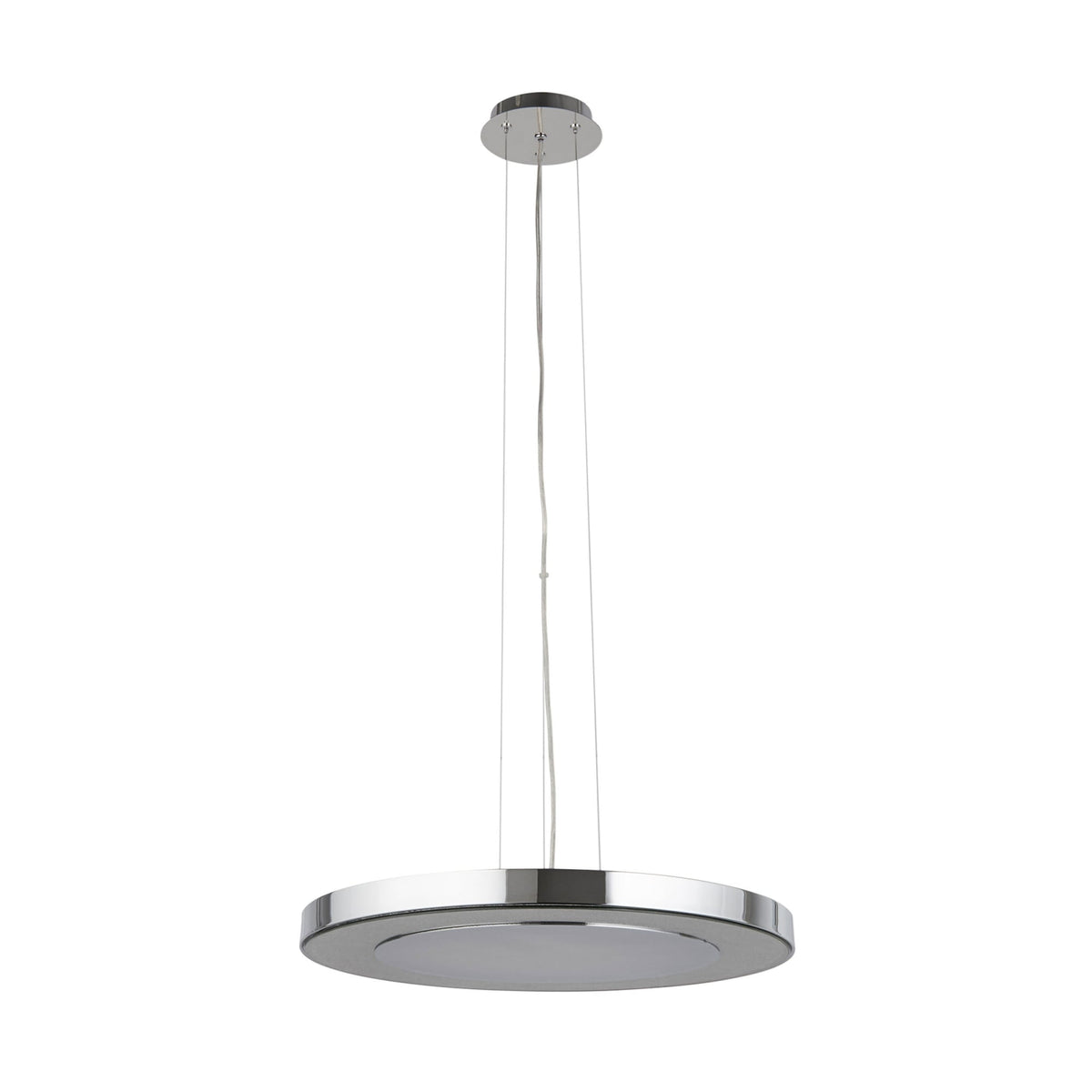 Lexi LED 50cm Chrome Disc Ceiling Pendant Light