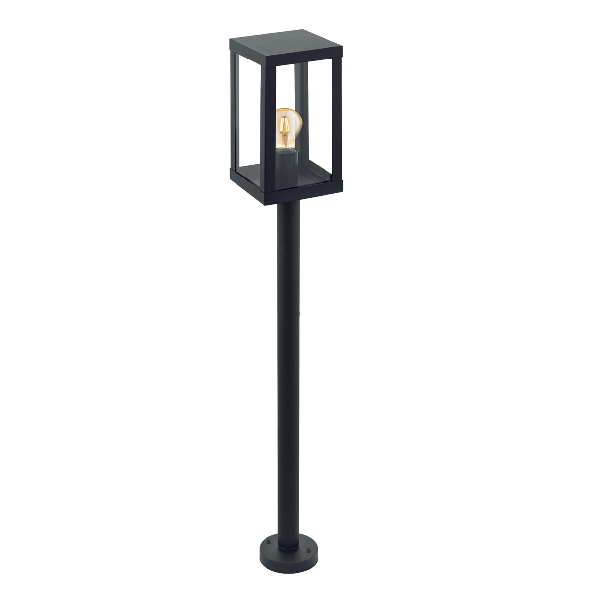 Alamonte 1 IP44 Outdoor Post Light in Black