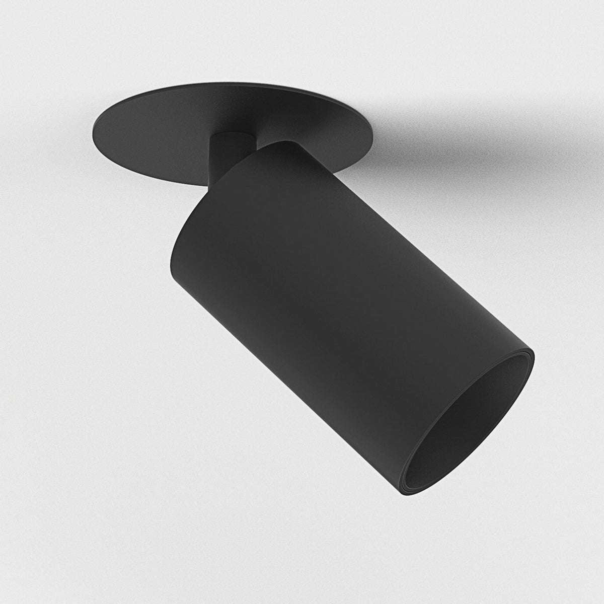 Can 50 Recessed Matt Black Single 8.2w LED Spotlight