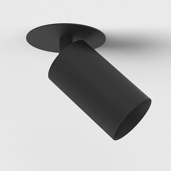 Can 50 Recessed Matt Black Single 8.2w LED Spotlight