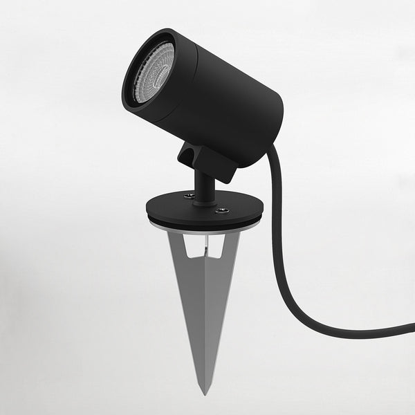 Bayville IP65 Textured Black Adjustable 8.2w LED Spike Spotlight