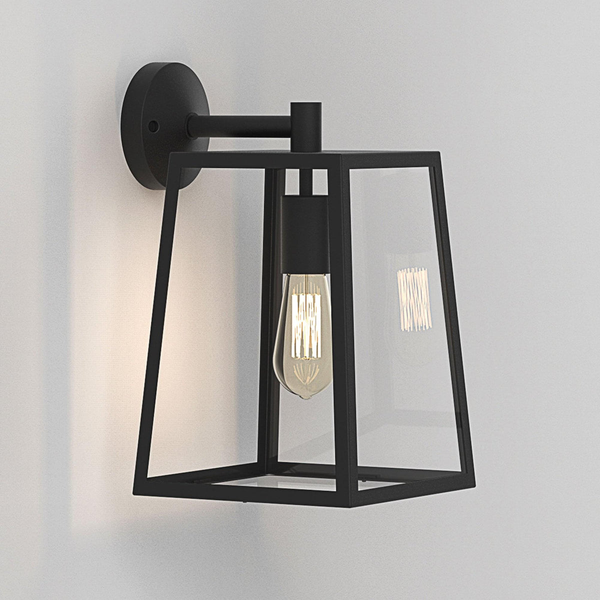 Calvi Wall 305 Lantern Exterior Wall Light in Textured Black