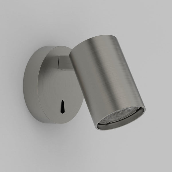 Ascoli Single Switched Spotlight in Matt Nickel