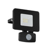Faedo 3 LED IP44 Outdoor 10w PIR Sensor Flood Light in Black
