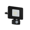 Faedo 3 LED IP44 Outdoor 20w PIR Sensor Flood Light in Black