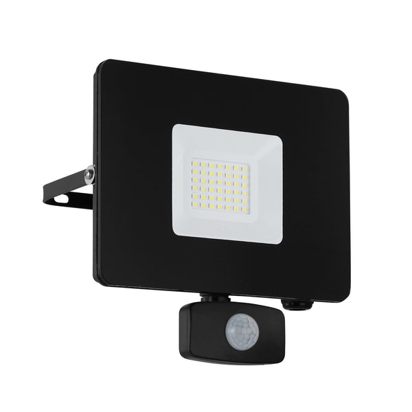 Faedo 3 LED IP44 Outdoor 30w PIR Sensor Flood Light in Black