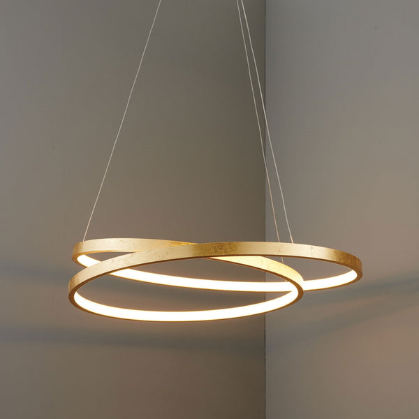 Scribble Pendant Light 33w LED Finished in Gold Leaf