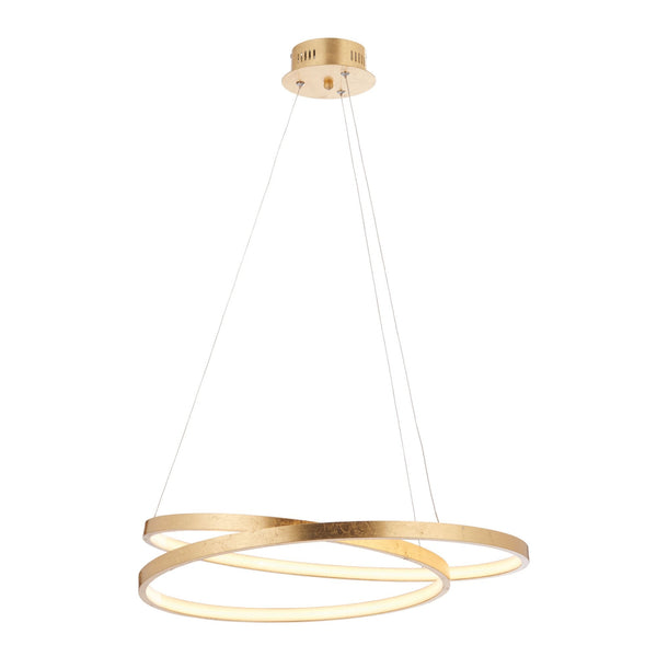 Scribble Pendant Light 33w LED Finished in Gold Leaf