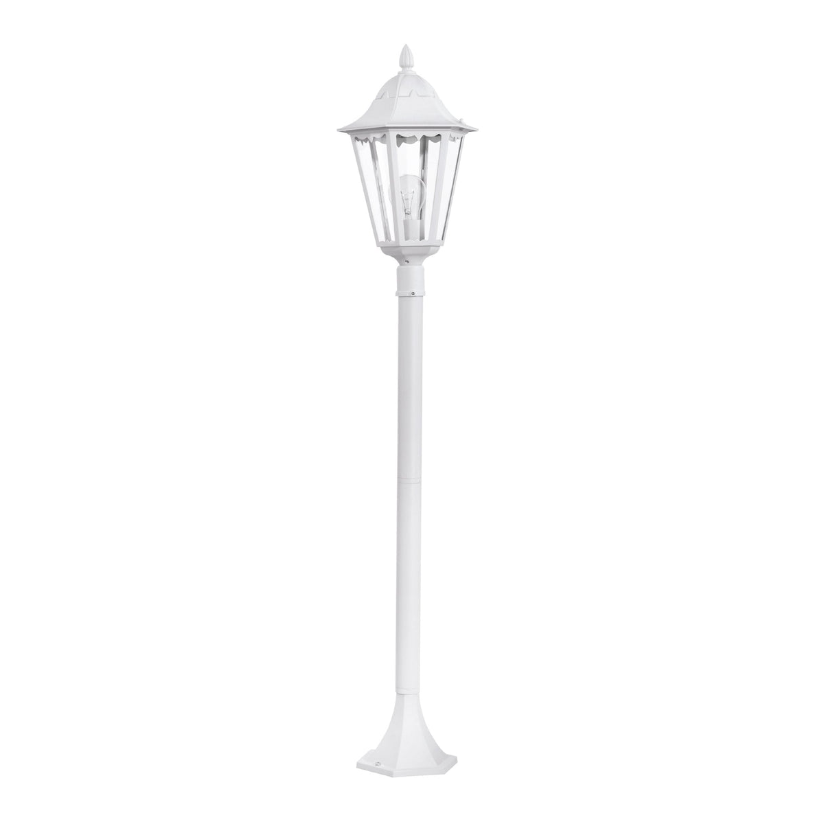 Navedo White IP44 Exterior Cast Aluminium Small Post Light