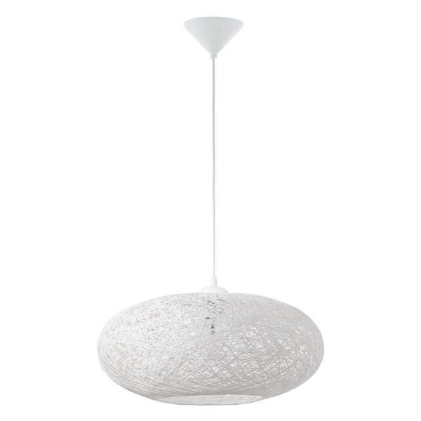 Campilo Fabric Twist Pendant Light in White