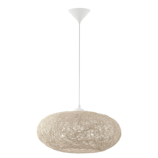 Campilo Fabric Twist Pendant Light in Beige