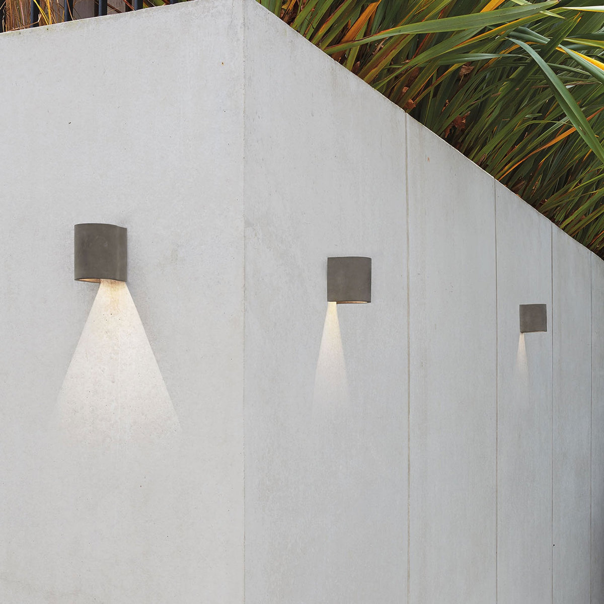 Dunbar 120 LED Down Exterior Wall Light in Concrete