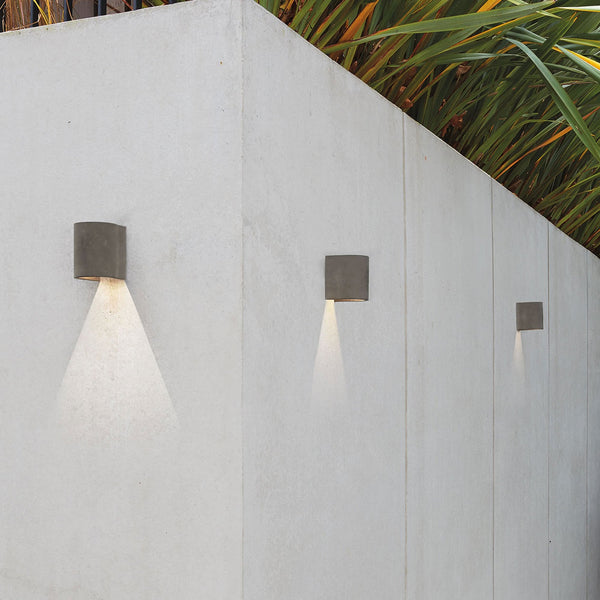 Dunbar 120 LED Down Exterior Wall Light in Concrete