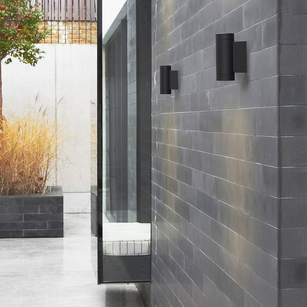 Dartmouth Twin LED IP54 Exterior Wall Light in Black