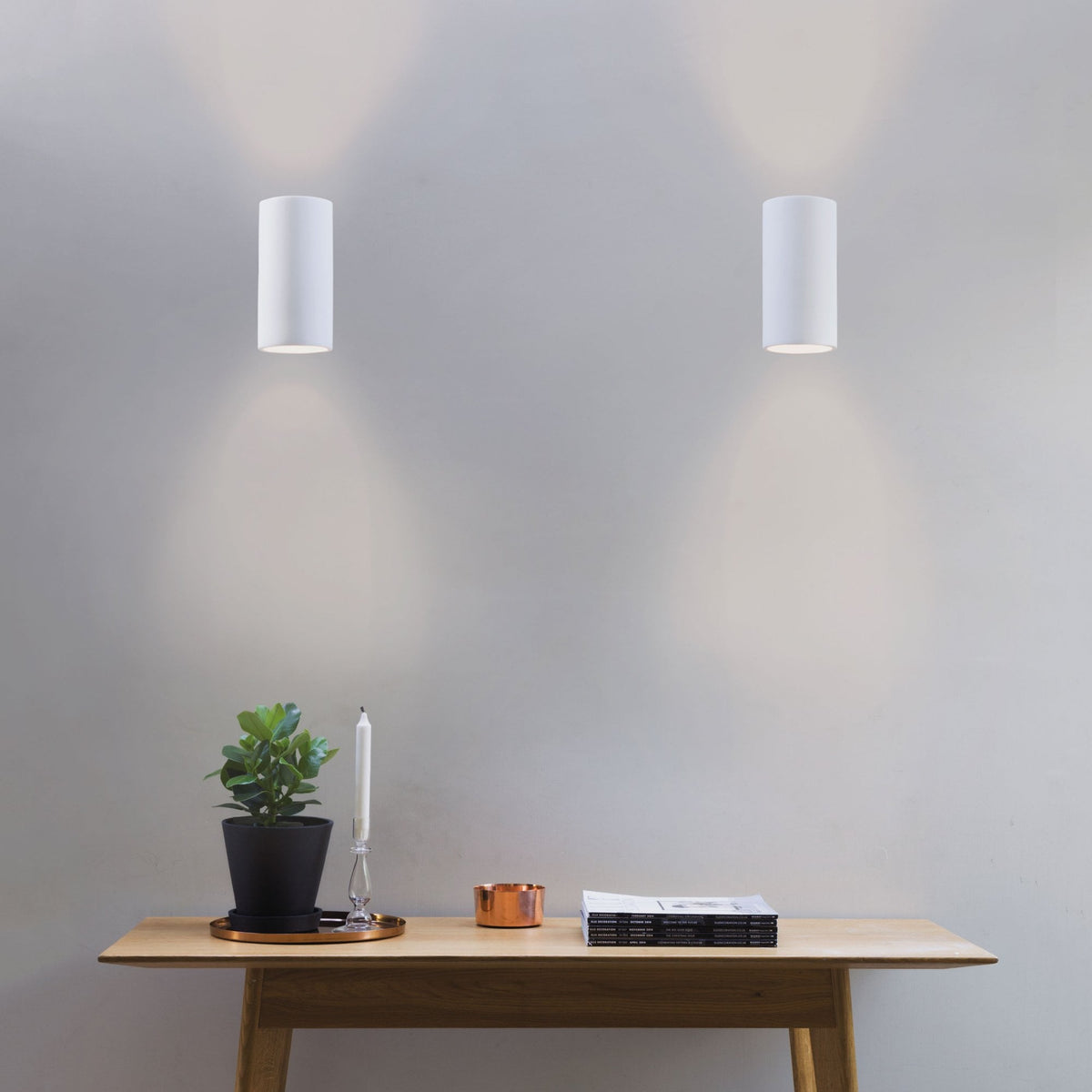 Bologna 240 White Plaster Wall Light