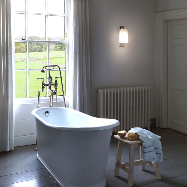 Lago 280 IP44 Wall Light in Matt Nickel