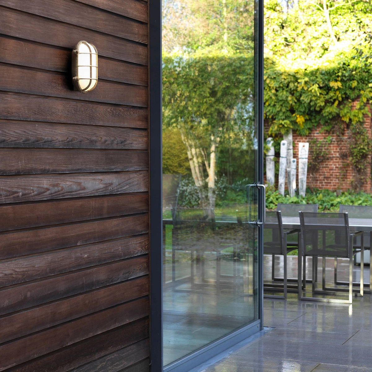 Thurso Oval IP44 Exterior Cast Brass Wall Light