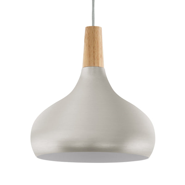 Sabinar Medium Steel Pendant Light in Brushed Silver
