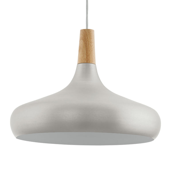 Sabinar Large Steel Pendant Light in Brushed Silver