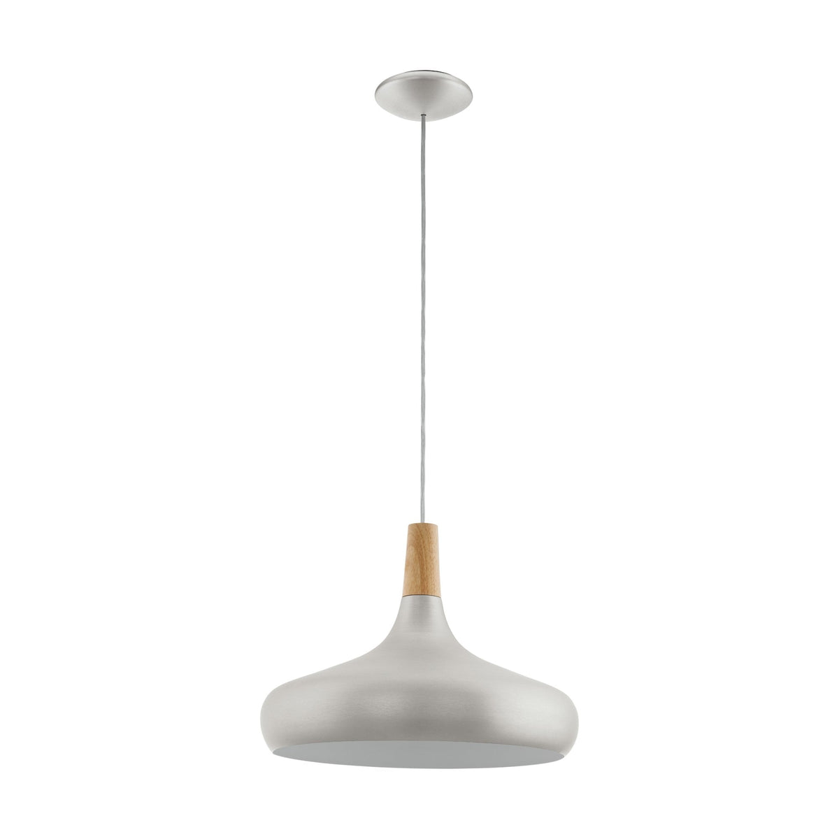 Sabinar Large Steel Pendant Light in Brushed Silver