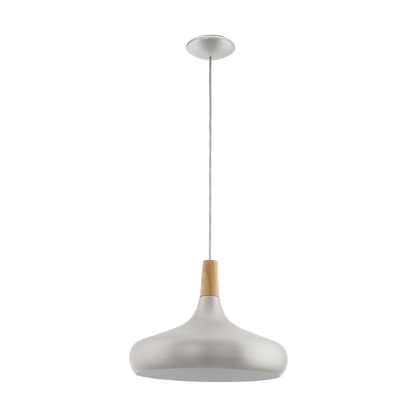Sabinar Large Steel Pendant Light in Brushed Silver