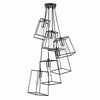 Tower Six Light Cluster Pendant Light in Chrome