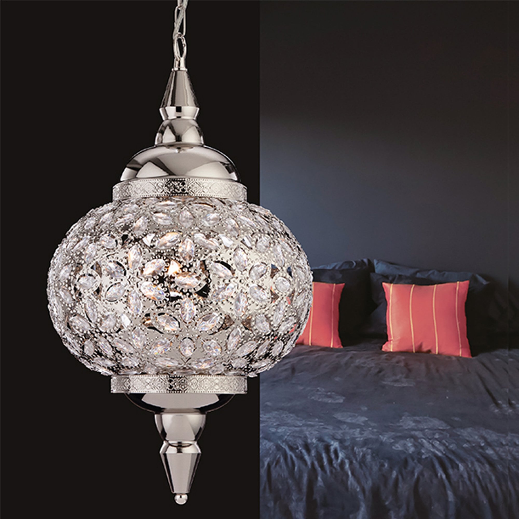 Firstlight Taj Pendant Light in Chrome and Clear Acrylic | Dusk Lights ...