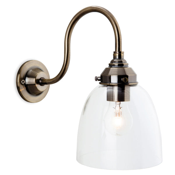 Victoria Wall Light in Antique Brass