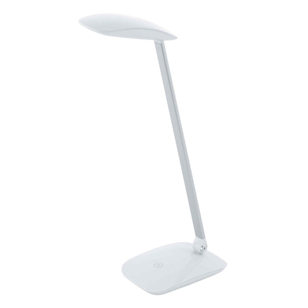 Cajero Touch Dimmable LED White Finish Desk Lamp