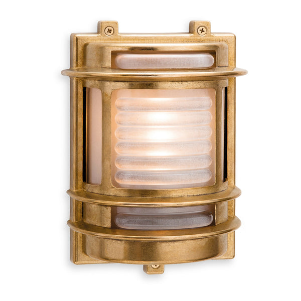 Nautic IP64 Solid Brass Outdoor Bulkhead Wall Light