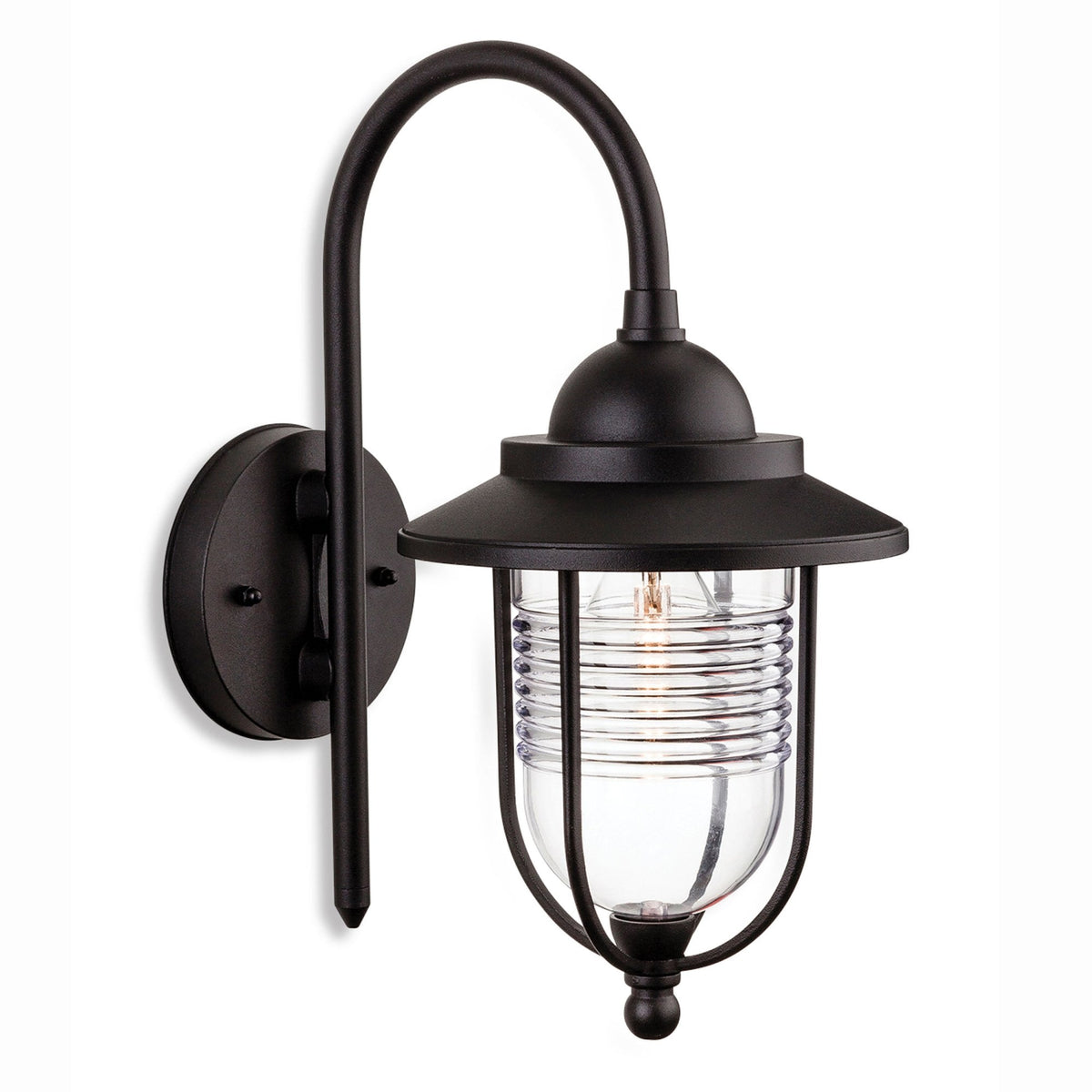 Oregon Outdoor IP44 Wall Light in Black