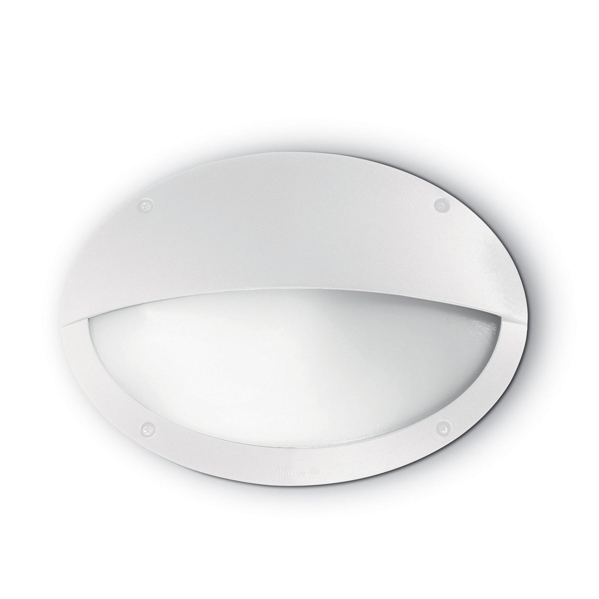 Maddi 2 Coastal IP66 E27 Oval Eyelid Bulkhead Wall Light in White