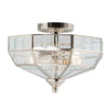 Old Park Semi Flush Ceiling Light in Polished Nickel
