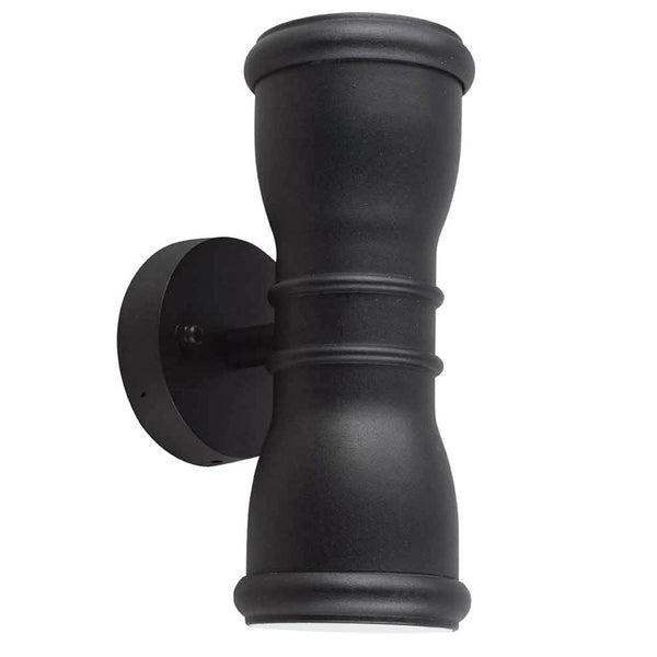 Malvern IP44 Outdoor Up and Down Wall Light in Black