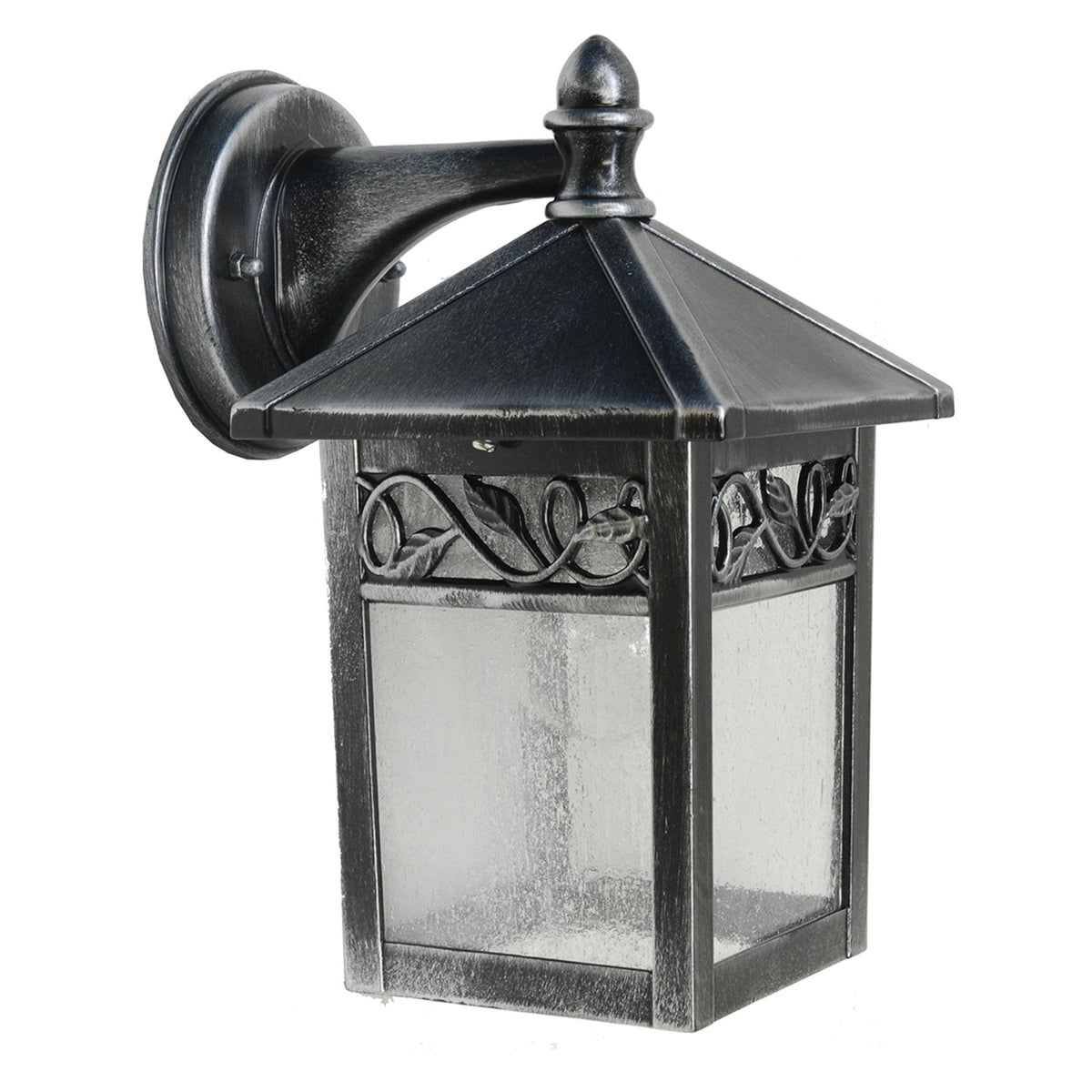 Winchcombe Outdoor IP44 Wall Lantern in Black-Silver