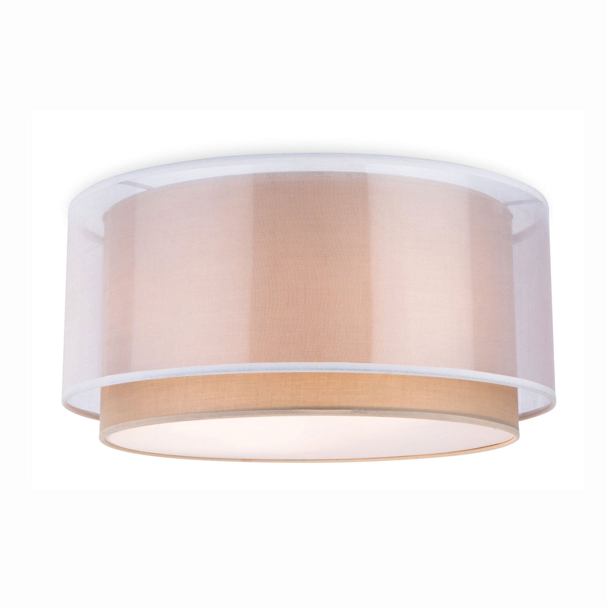 Chicago Flush Ceiling Fitting in Taupe with Frosted Diffuser