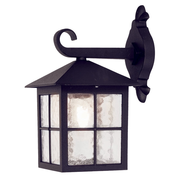 Winchester 335 Outdoor IP43 Down Wall Lantern in Black