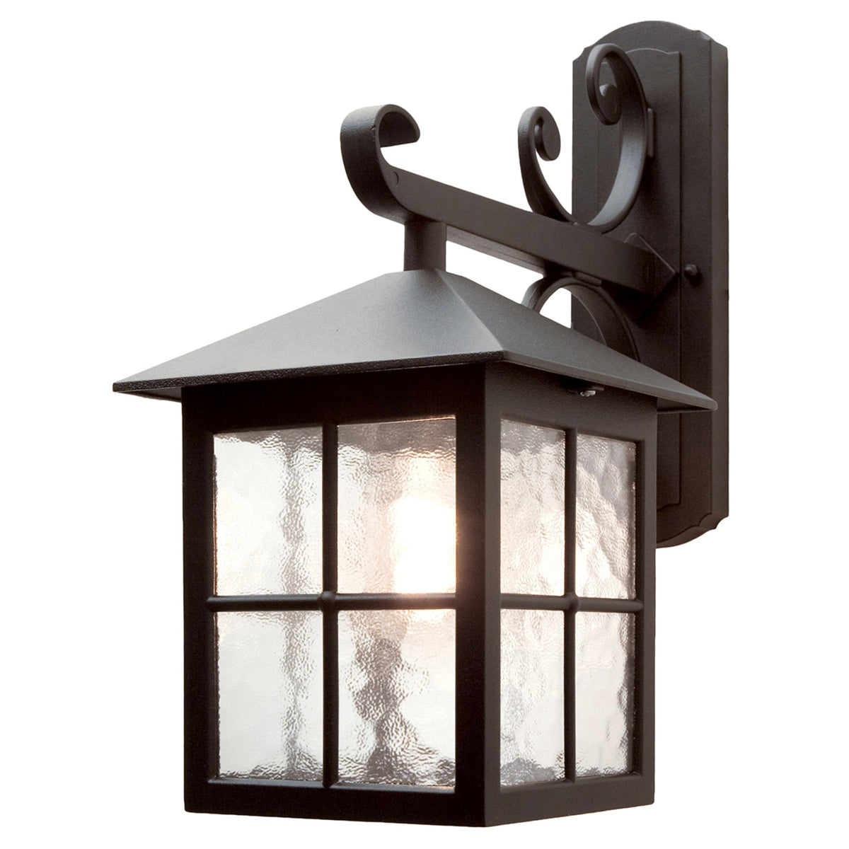 Winchester Outdoor IP43 Down Wall Lantern in Black